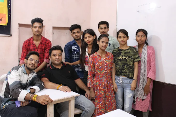 Students studying at Vihaan Education Academy and Library in Delhi